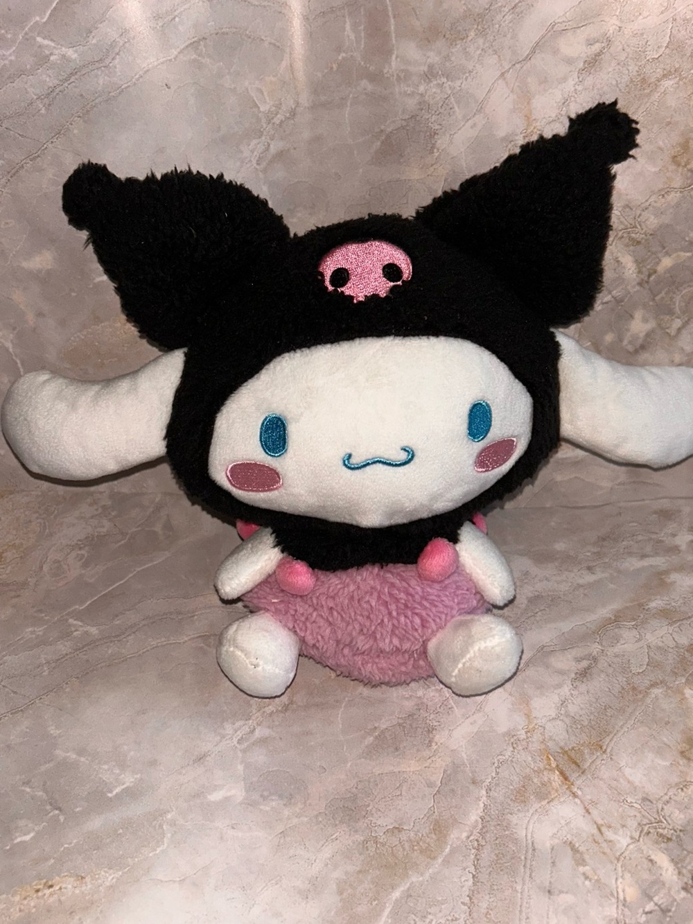 Sanrio Kuromi Plush - Black, White, Pink & Teal Eyes